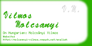 vilmos molcsanyi business card