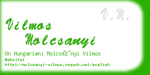 vilmos molcsanyi business card